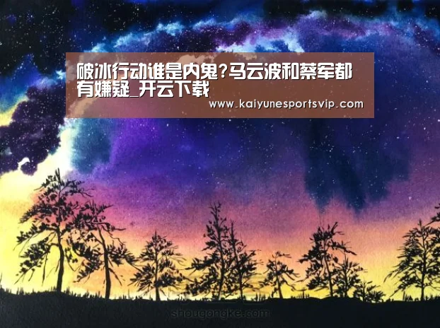 破冰行动谁是内鬼?马云波和蔡军都有嫌疑_开云下载(图3) 开云下载